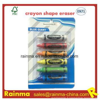 Crayon Shape Eraser pour fournitures de papeterie